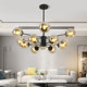 Nordic Living Room Chandelier, Simple, Modern and Elegant, Creative Dining Room and Bedroom Lamp, Personalized Home-Use Internet-Famous Magic Bean Molecular Lamp