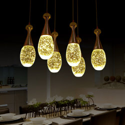 Modern Minimalist Restaurant Chandelier, Creative and Unique Bar Table Lamp, Light Luxury Perfume Bottle Bar Lamp, 3-Head Crystal Lamp