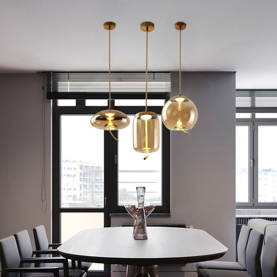 Nordic Light Luxury Designer Dining Table Lamp, Vintage Bar Counter, Window Sill Glass Pendant Light ins Internet Celebrity