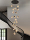 Stairwell Long Chandelier Creative Cube Crystal Duplex Loft High-Ceiling Villa Self-Built House Mezzanine Suspended Chandelier