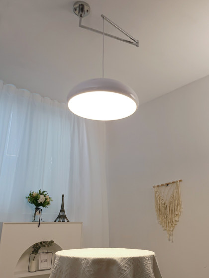 Movable Restaurant Lamp, Nordic Designer Style Rotating Dining Table Chandelier, Simple Bar Table Lamp, Study Office Smart Lamp