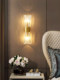 Light Luxury Bedroom Bedside Lamp, Staircase Corridor Aisle Crystal Wall Lamp, Romantic French-Style Entrance Hall Bathroom Background Wall Lamp