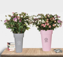 Hong Kong-style flower bucket Florist flower bucket Plastic flower bucket Wake up flower bucket Household flower tube vase Flower arrangement bucket Flower pot