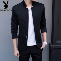 Playboy suit mens single West collar casual tunic coat youth Korean slim suit man