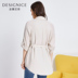 Desais mùa thu màu rắn Anh áo khoác gió thời trang không thường xuyên hem áo gió lỏng quần áo phụ nữ - Trench Coat mẫu áo khoác nữ đẹp Trench Coat