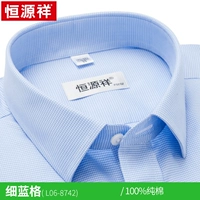 Нет гладких длинных рукавов 8742 Blue Grid