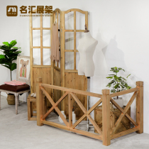 Retro Clothing Shop Window Decoration Swing Piece Womens Clothing Shop Floor Type Solid Wood Fencing Fence Mall Guard Rail Props