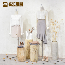 Clothing Store Creativity Display Table Nature Solid Wood Tree Pier Minimalist Clothing Shop Display Window Terrace Terrace Net Red Decoration