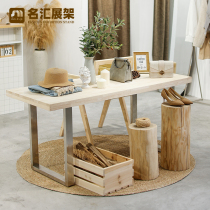 Clothing store table in the middle of the clothing store table display station flower shop decoration props stainless steel Nakajima frame