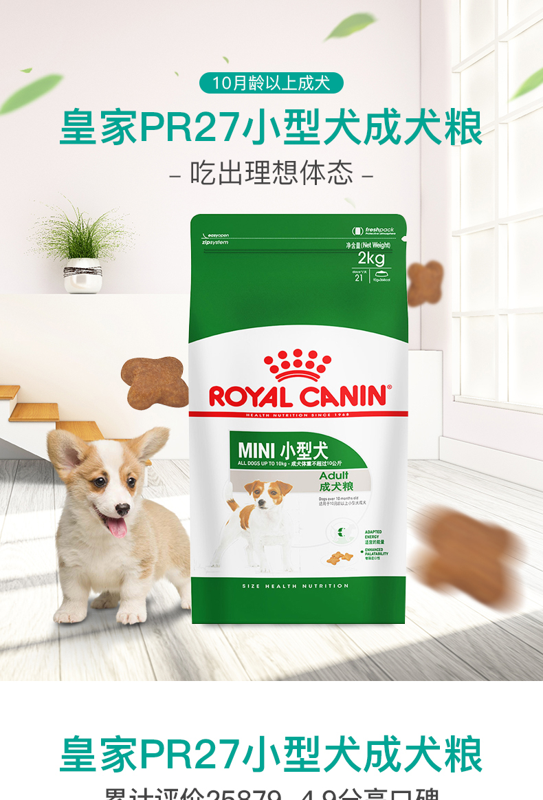Pocci Net Pet Dog Thức ăn Pháp Royal PR27 Chó nhỏ Chó trưởng thành Thức ăn 2kg Teddy Dog Thức ăn cho chó trưởng thành - Chó Staples thức an cho chó giá rẻ