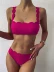 Bộ đồ bơi 6 màu AliExpress Amazon cắt hoa sexy bikini nữ rắn màu đồ bơi bán chạy - Bikinis