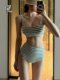 2025 New Popular Women's Swimsuit Summer Two-Piece High-Waisted Strap Striped Sexy Hot Girl Bikini Swimwear