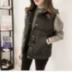 Phiên bản Hàn Quốc của phụ nữ mới áo khoác không tay đơn ngực đứng cổ áo ghi lê dày áo độn bông mỏng vest nữ mùa thu đông - Áo vest Áo vest