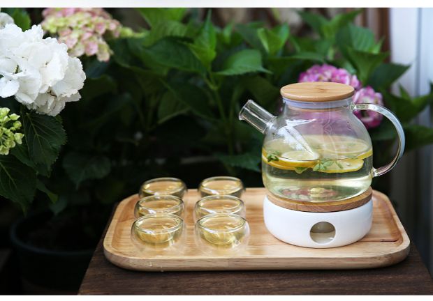Bộ bàn trà gỗ sồi Nhật Bản Khay hình chữ nhật Tấm gỗ khay sáng tạo hộ gia đình đĩa gỗ phong thủy