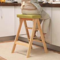 Solid Wood Creative Folding Stool Brief Terra Bench Kitchen Stool Portable Small Stool Domestic Bench High Stool
