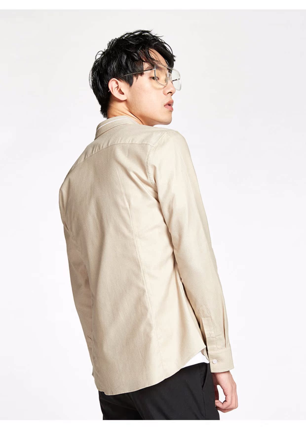 Áo sơ mi nam tay dài RS nam Han 2018 xuân mới hoang dã tự canh thời trang áo sơ mi màu rắn thủy triều thời trang công sở nữ 2020