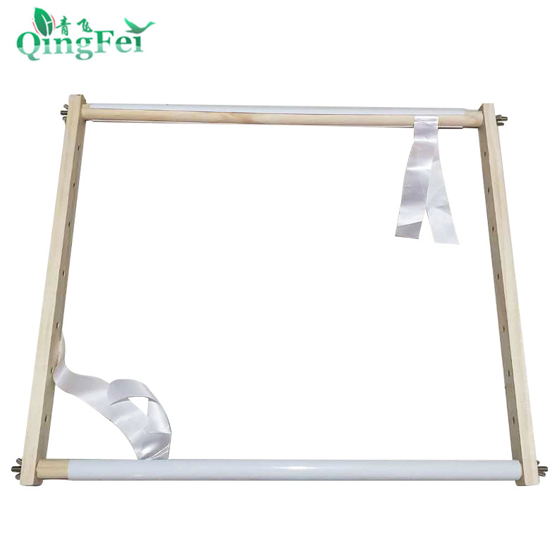Qingfei hand-held solid wood cross-stitch frame New Zealand imported pine wood embroidery shelf show rack 45X50 small embroidery stretch