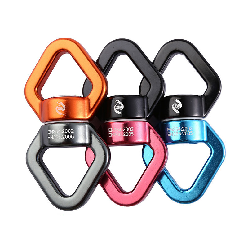 Outdoor climbing climbing rock climbing aluminium magnesium alloy Eight-word rotary ring universal wheel load bearing anti-fall suspension weight fixing connector