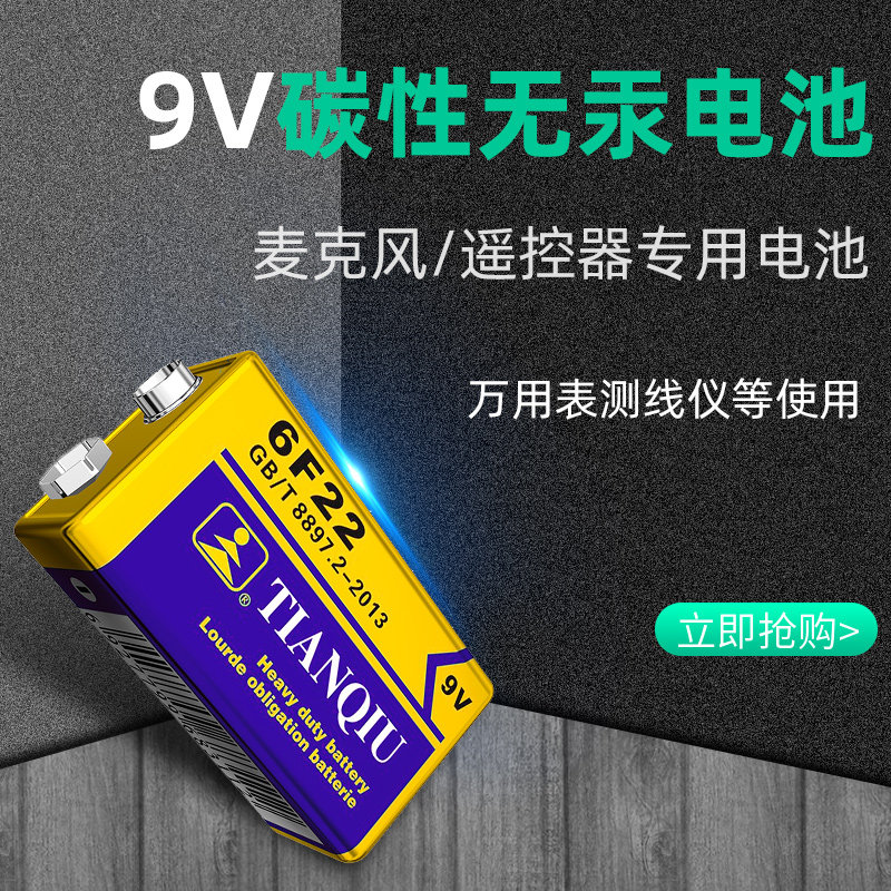 Panasonic sky ball 9V Carbon dry battery charging microphone microphone remote control Wanuse meter wire measuring instrument can be charged