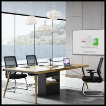 Office Furniture Large Conference Table Long Table Brief Modern Strip Training Table Negotiation Table Meeting Room Table And Chairs Combination