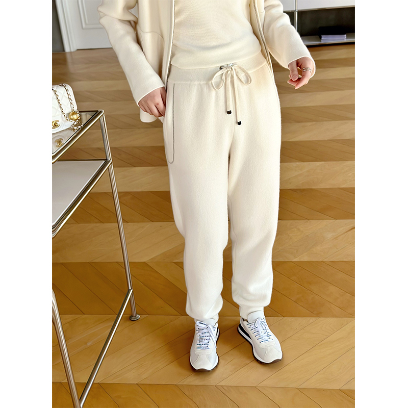 Alin【Pure Craftsmanship】Store's Signature Bc Pants Consinee A-Grade Thickened 100% Cashmere Jogging Casual Pants