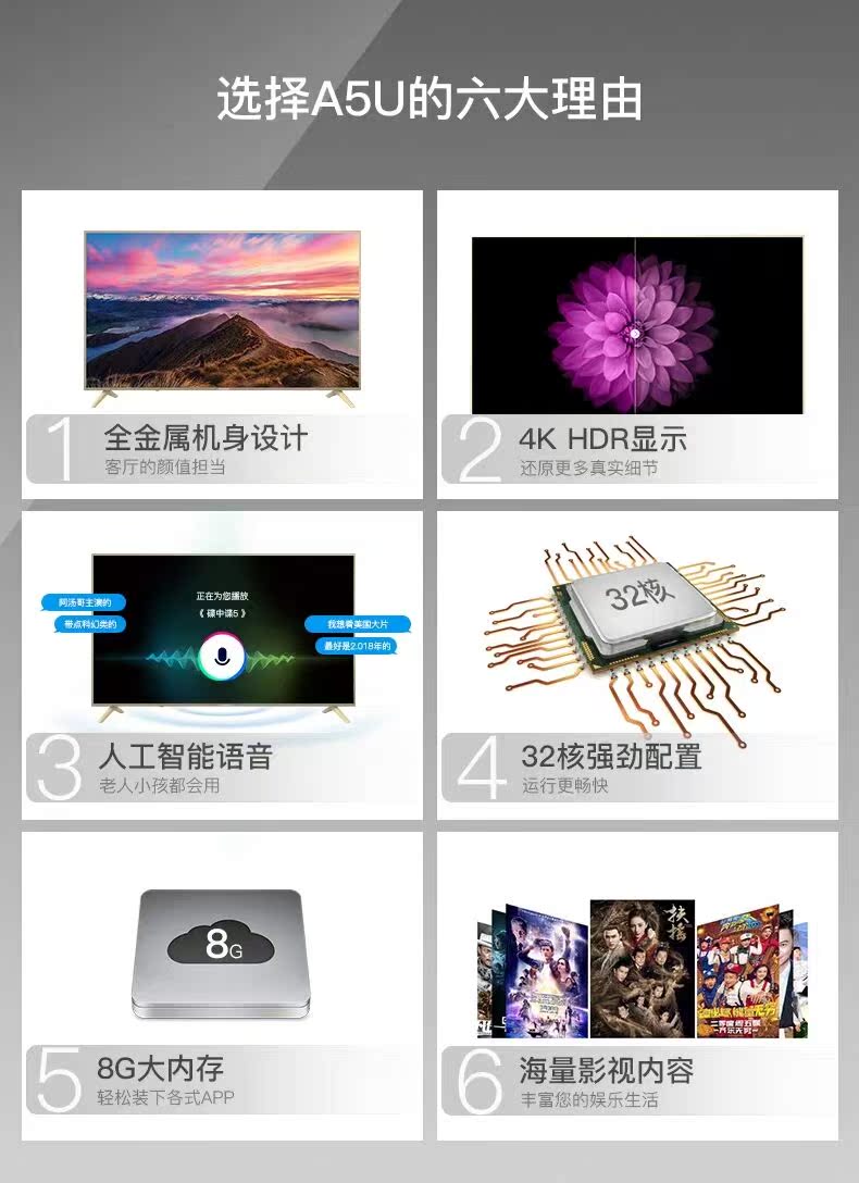 tivi sony Mới TV LCD LCD Chang Chang 58A5U 58 inch TV LCD thông minh bằng giọng nói 5560 tivi darling 40 inch