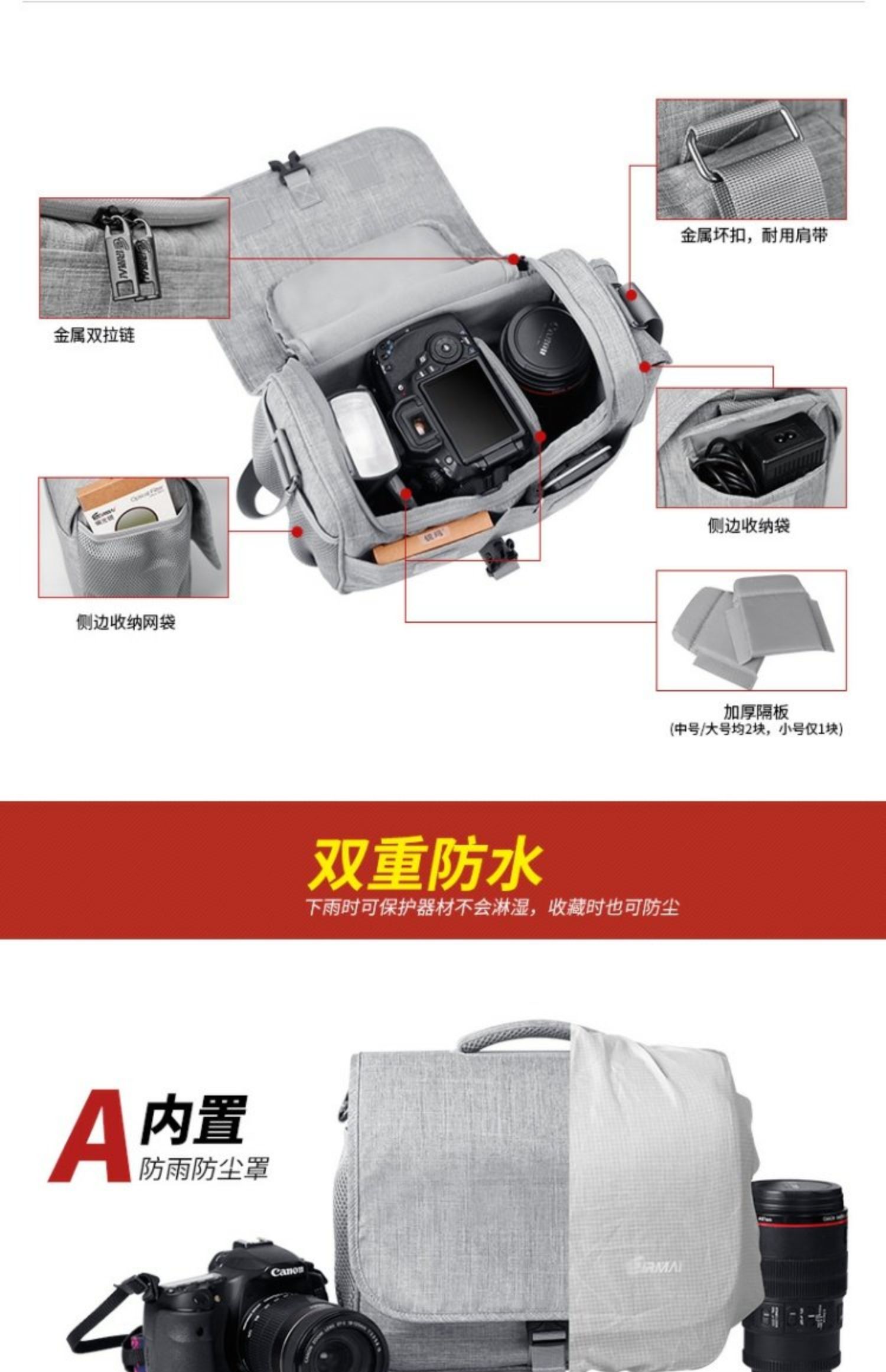 Rhema SLR túi máy ảnh vai cầm tay Canon Sony Fuji Nikon túi máy ảnh kỹ thuật số vi nam văn học độc thân và phụ nữ - Phụ kiện máy ảnh kỹ thuật số túi máy ảnh benro