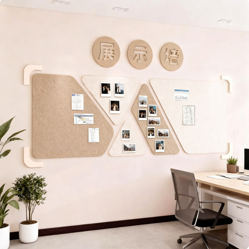 Felt Board Wall Stickers, No-Drill Photo Display Board, Creative Wall Decor, Photo Wall Background Board, Cork Board