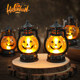 Halloween Portable Pumpkin Glow Lantern Cake Decoration