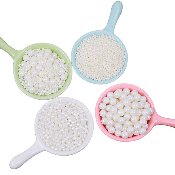 Cake Decorating Sugar Beads White Round Beads West Point Cake Ice Cream Baking Mixed Sugar Beads Cup Cake Decoration