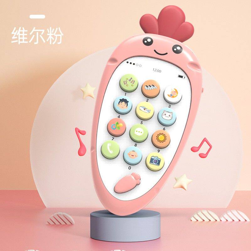 Children Bilingual Music Mobile Phone Toy Girl Boy Phone Baby Bites Kid Girl Emulation Puzzle 0-1 years old