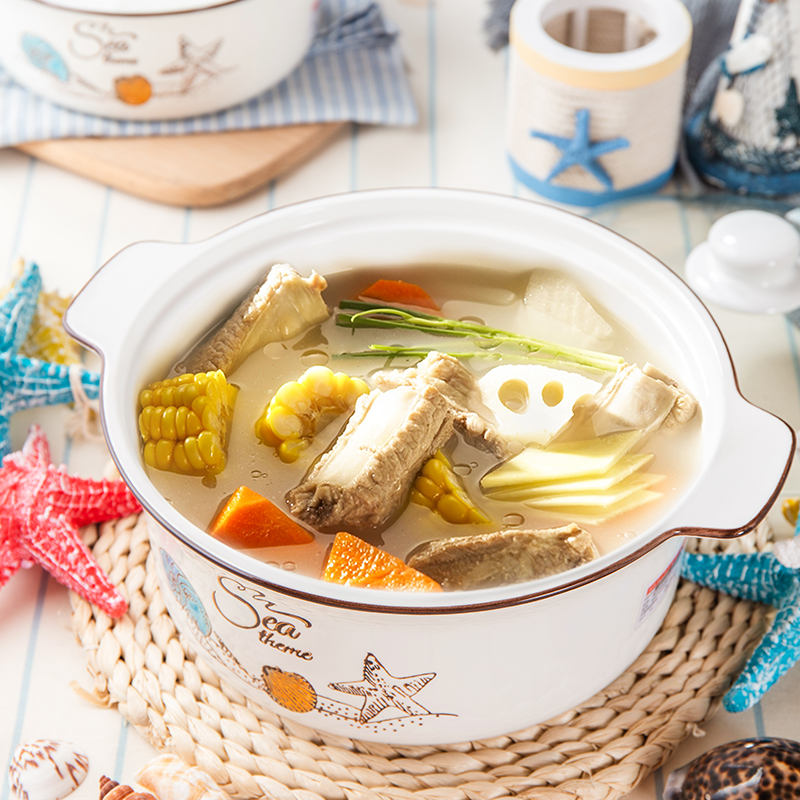 Shun cheung ceramic ears soup pot household gas binaural pot stew ceramic high - temperature soup soup basin steamer instant noodles