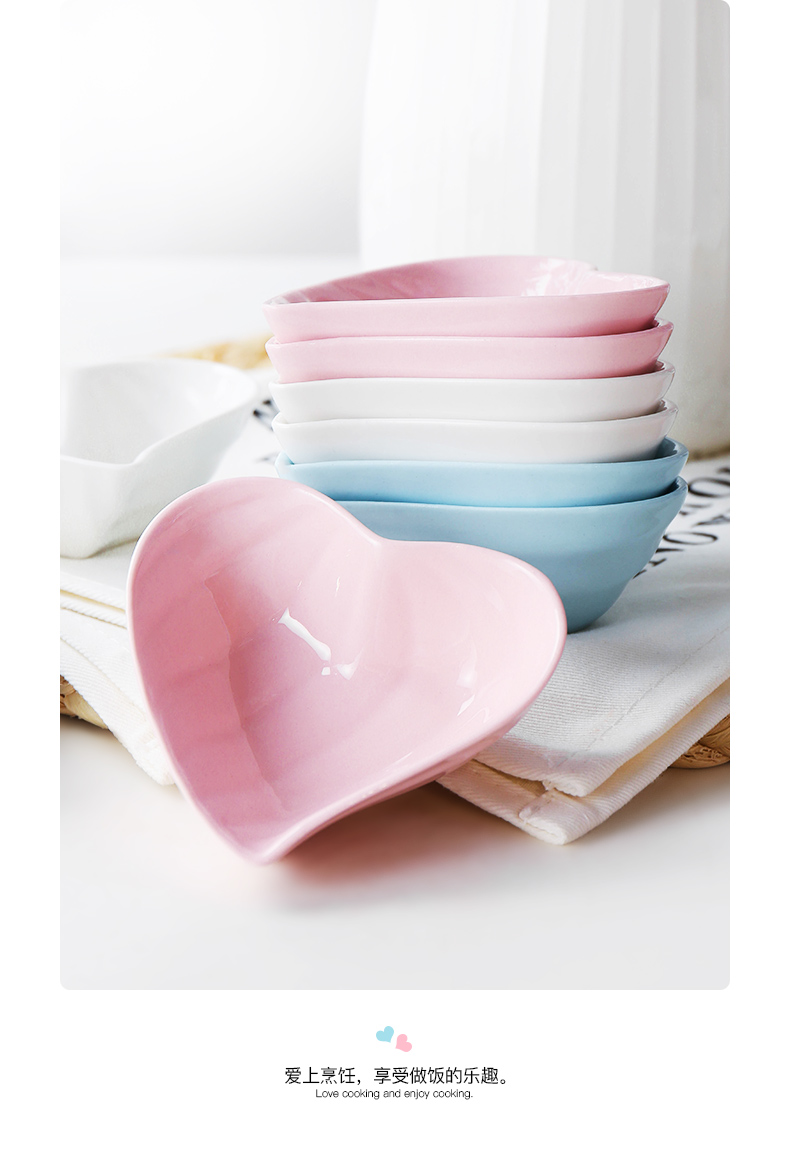 Shun auspicious household Chinese tableware ceramic small pure and fresh and small dishes flavor dish dip disc vinegar dish snack plate is multi - purpose