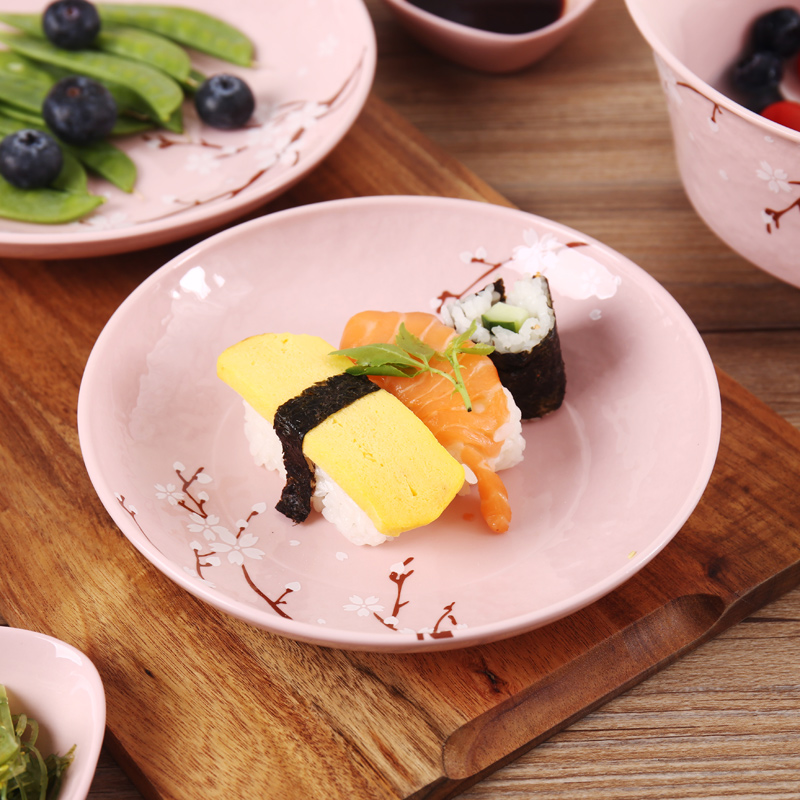 Shun cheung ceramic tableware porcelain sets blossoms on Japanese glaze color home dishes dishes chopsticks bowl to eat