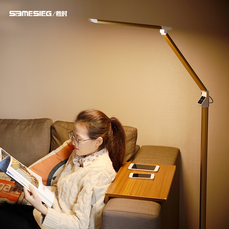 led eye protection floor lamp living room bedroom book room reading Nordic remote control piano lamp upright table lamp minimalist modern-Taobao