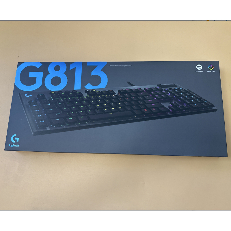 Logitech G813 Wired Gaming Mechanical Keyboard Programmable Esports Low-Profile Desktop Computer Laptop Brown Green Red Switches