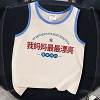 Синий абрикосовый жилет