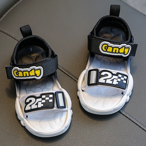 Летние сандалии для мальчиков, детская пляжная обувь, мягкая подошва, подходит для подростков