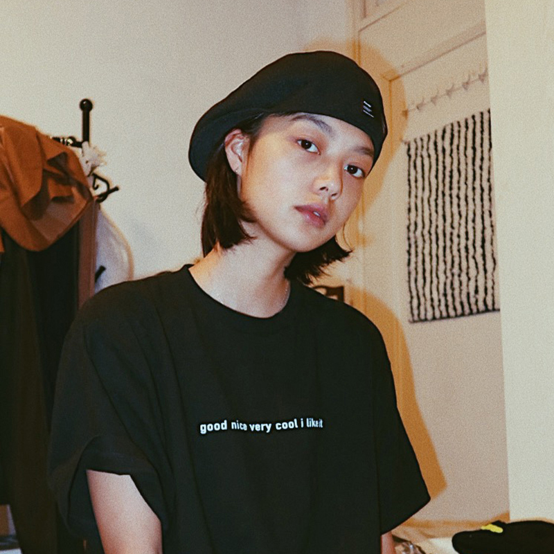 Acap Men And Women's Black Size Heads Walled Country Tide Day Series Street Retro Pure Color Hollowed-out Painter Thin Berets 