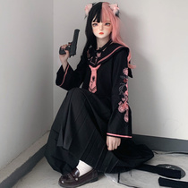 (Shenbei JK) original nine-five Dragons bad jk uniform skirt Sailor suit suit girl dark dress summer dress