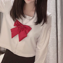 Japanese basic jk uniform skirt genuine sailor suit middle suit Kansai lapel white no summer dress top long and short sleeves