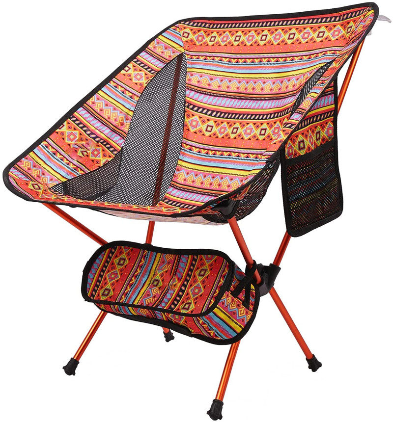 Outdoor Folding Chair Portable Super Light Backrest Fishing Chair Casual Field Reclining Beach Chair Skein Chair Writing Raw Moon Chair