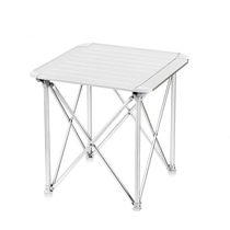 Outdoor aluminum alloy folding table camping light portable picnic barbecue table simple large table camping aluminum plate table