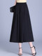 Skirt for women summer 2025 new pear-shaped figure large swing skirt mid-length unlined high-waisted casual a-line skirt