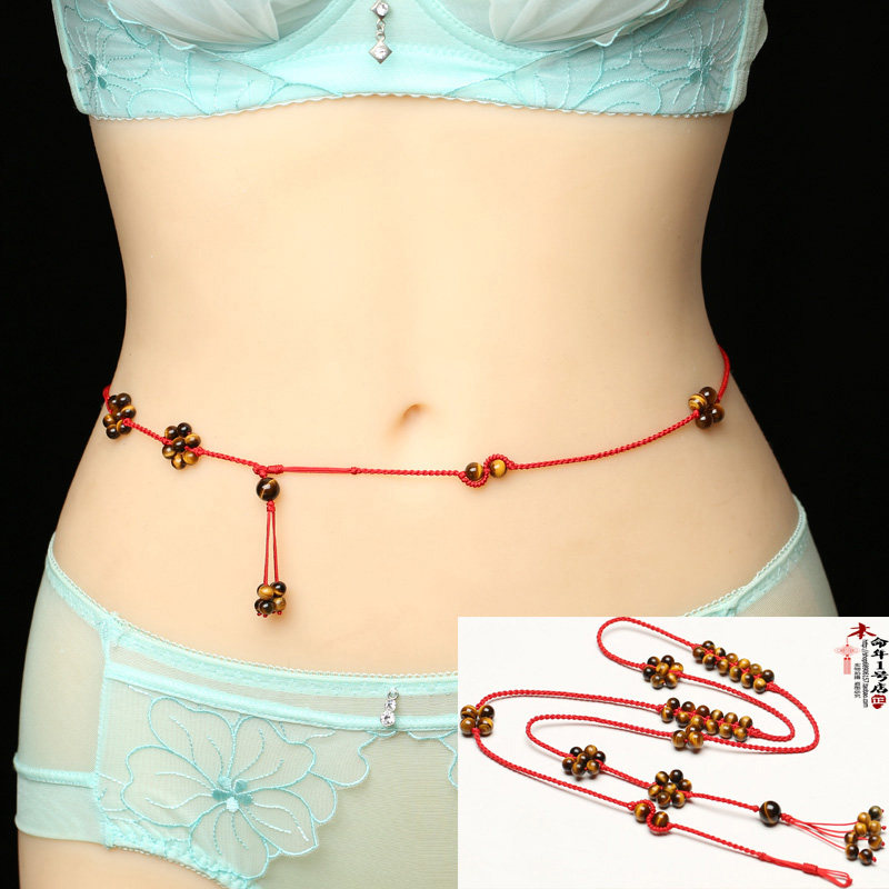 New This Life New Year Red Waist Chain Tiger Eyes Original Stone Red Rope Belt men and women Fugui Xiang Ruisheng Pig Pig 