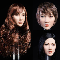 Spot YMTOYS 1 6 female soldiers doll head carving YMT021 Qian hair transplant Asian beauty suitable for female body body