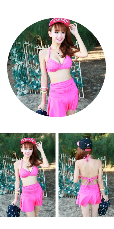 Một mình eo cao bơi váy quấn váy che bụng rạn da sẹo váy bơi nữ bikini với một nửa váy