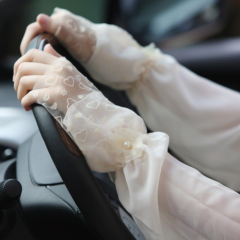 Ice sleeve sunscreen sleeve gloves for women and men uv protection summer thin long ice silk driving summer arm sleeves