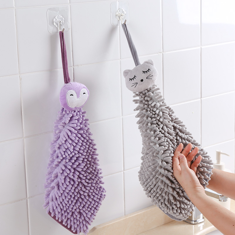 Wipe handtowel hanging children's towel towel super powerful absorption thickness kitchen dishwash dishwash dresser with hand towel