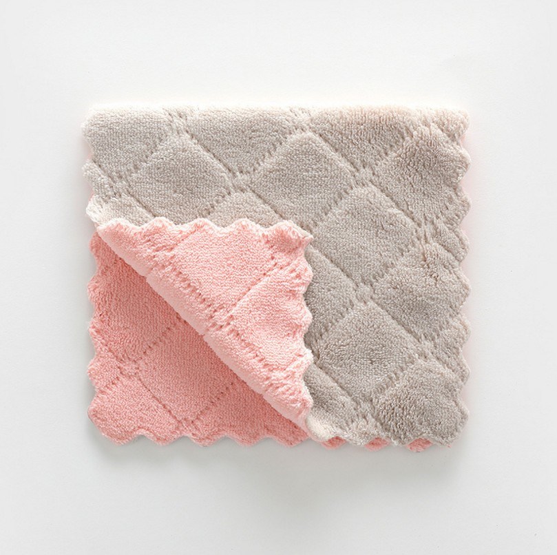 Ash Powderhousework Cleaning cloth two-sided water uptake Dishcloth thickening No hair loss Oil free Dish towel kitchen Washing cloth Wipe the tablecloth
